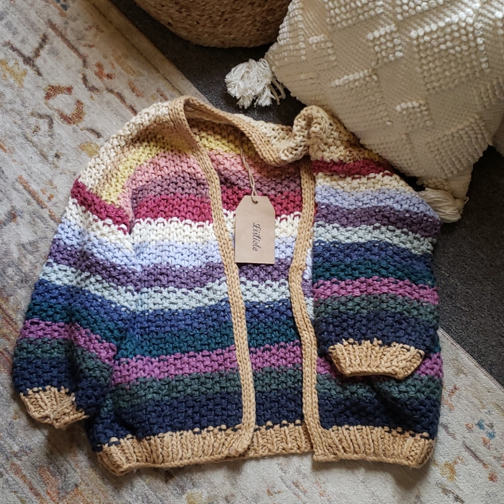 Listicle Vintage colored Hand Knit Cardigan